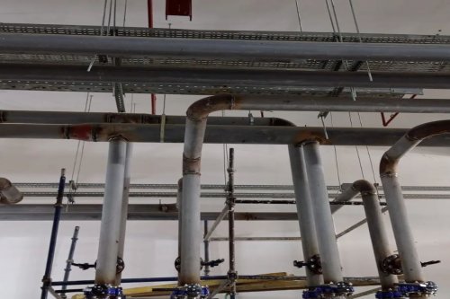 Uzbekistan, Samarkand, turism city mechanical boiler room work, 2022-07-04